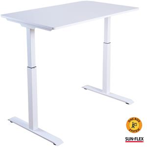 adjustable height white table