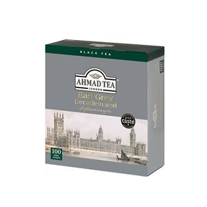 Officeday | Black tea Ahmad Alu Earl grey Decaffeinated, 100 foil teabags