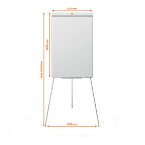 Dry Erase Board with Tripod Easel, 29 x 41, White Surface, Black Frame -  The Office Point