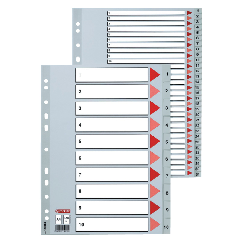 Divider Esselte Cardboard A4 12 Tabs