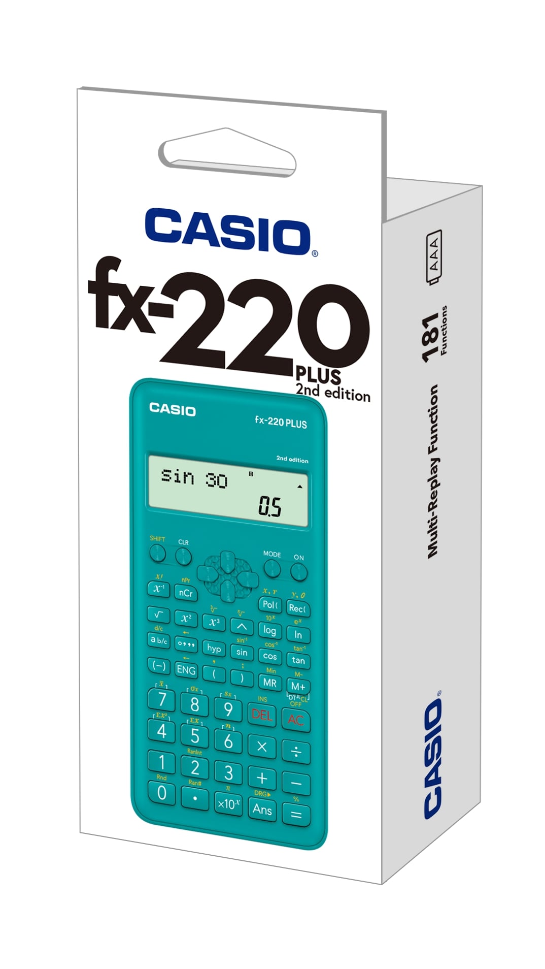 Calcolatrice Casio Scientifica FX-220PLUS 2nd Edition - 181 Funzioni (Cod.  FX220PLUS)